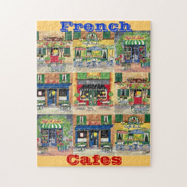 French Cafes Puzzle (Vertical)
