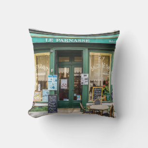 French cafes: Versailles cosy scene. Cushion