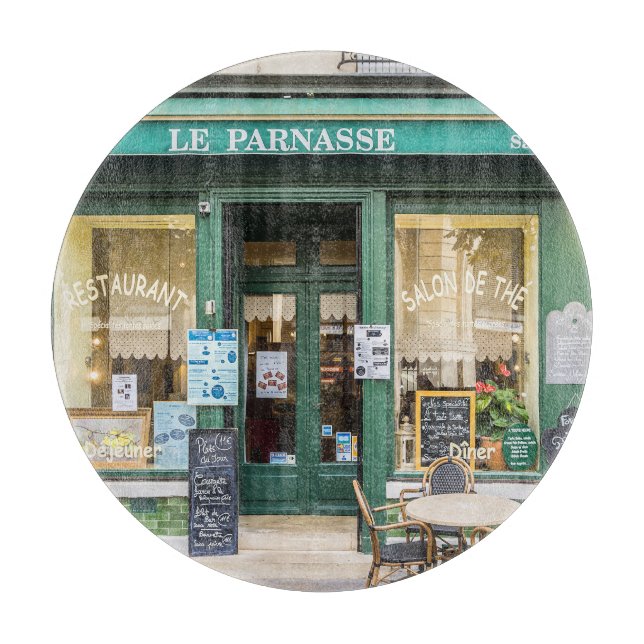 French cafes: Versailles cosy scene. Cutting Board (Front)