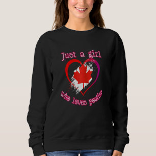 French Canadian Canada Heart Just A Girl Who Loves Sweatshirt
