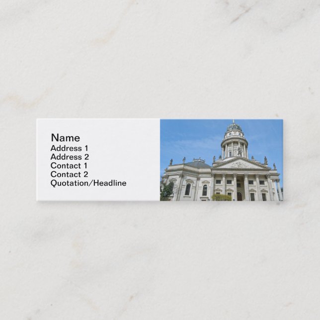 French Cathedral in Berlin Mini Business Card (Front)