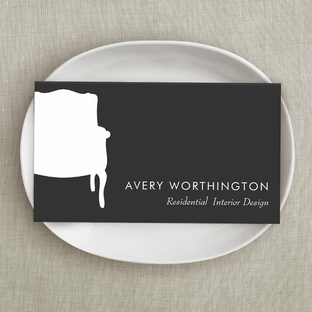 French Chair Interior Designer Business Card (Creator Uploaded)