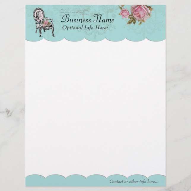 French Chair Letter Head Custom Letterhead (Front)