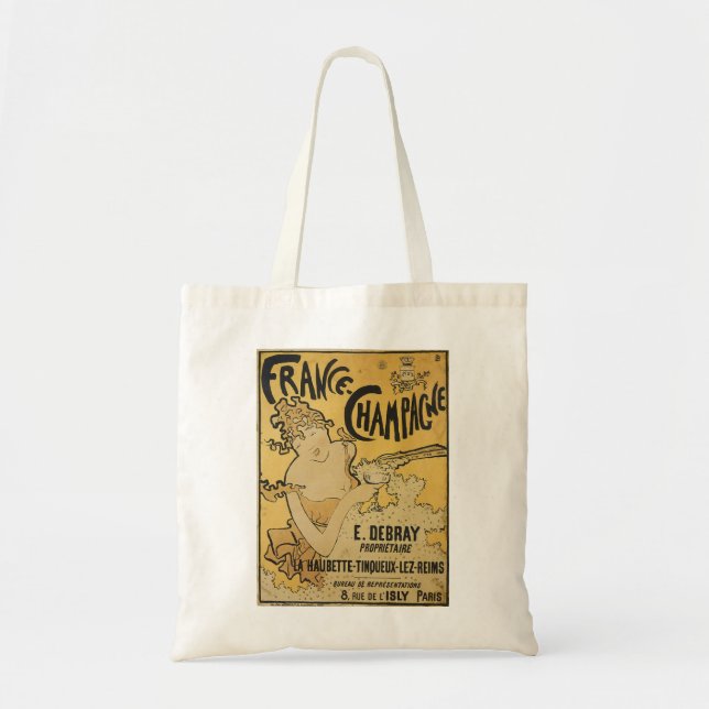 French Champagne Tote Bag (Front)