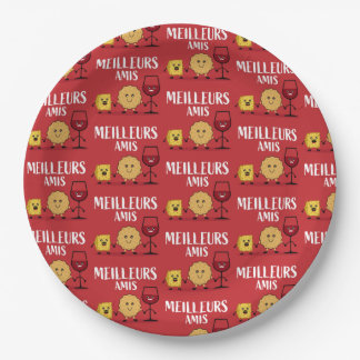 French cheese lovers paper plate