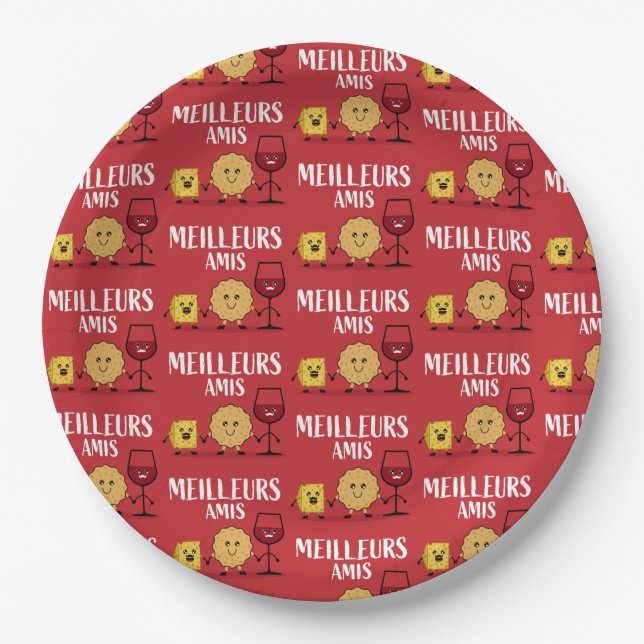 French cheese lovers  paper plate (Front)