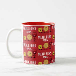 French cheese lovers Two-Tone coffee mug
