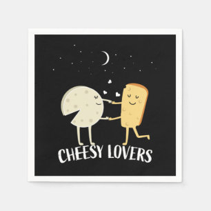French Cheesy Lovers Cheesy Lovers  Napkin