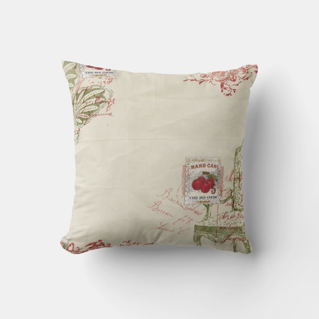 French Cherries pillow (Front)
