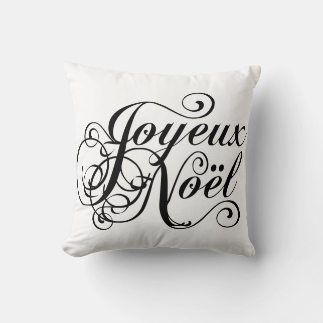 French Chic Christmas Pillow Joyeux Noel (Front)