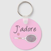French Chic J'adore Tennis Player Design Pink
