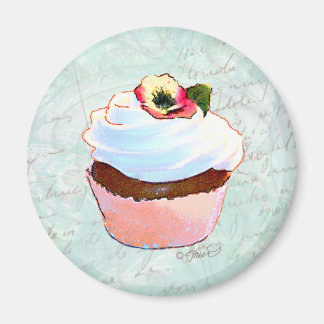 French Chocolate Cupcake Victorian Style Magnet