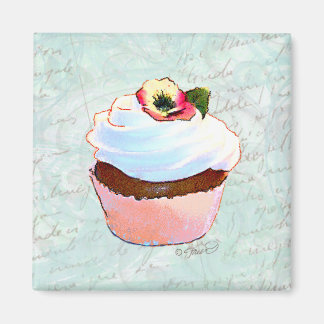 French Chocolate Cupcake Victorian Style Magnet
