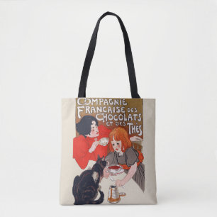 French Chocolate Party Steinlen Art Tote Bag