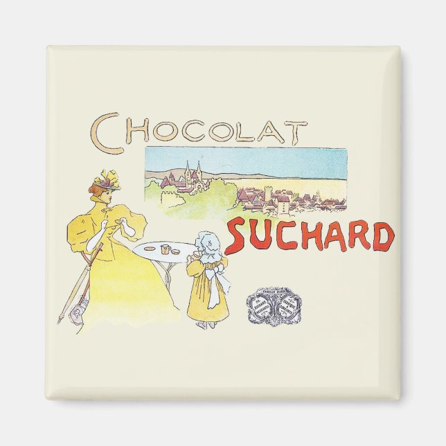 French Chocolate Victorian Candy Sugar Magnet (Front)