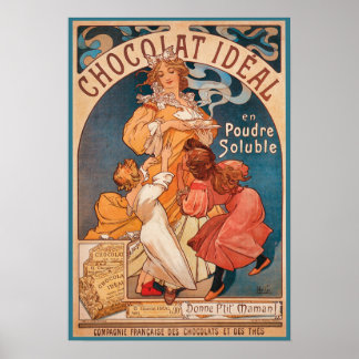 French Chocolate Vintage Advertisement Poster
