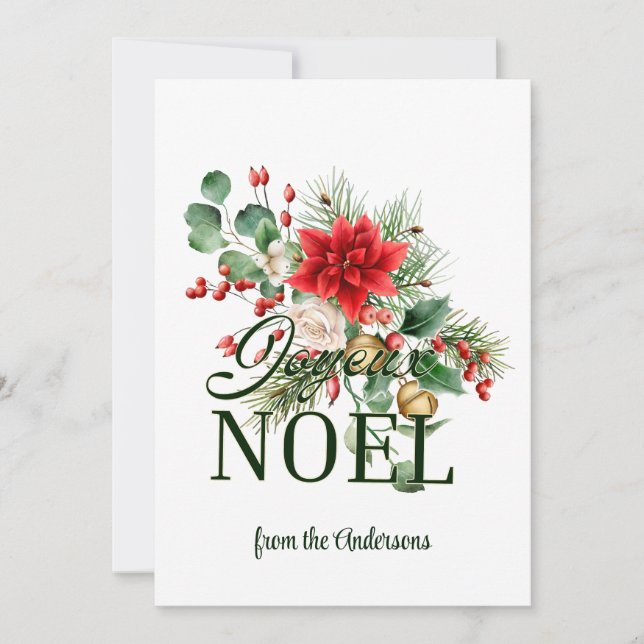 French Christmas Card Joyeux Noel (Front)