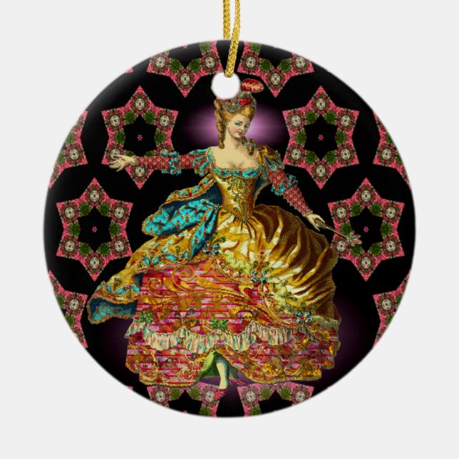 French Christmas Ceramic Tree Decoration (Front)