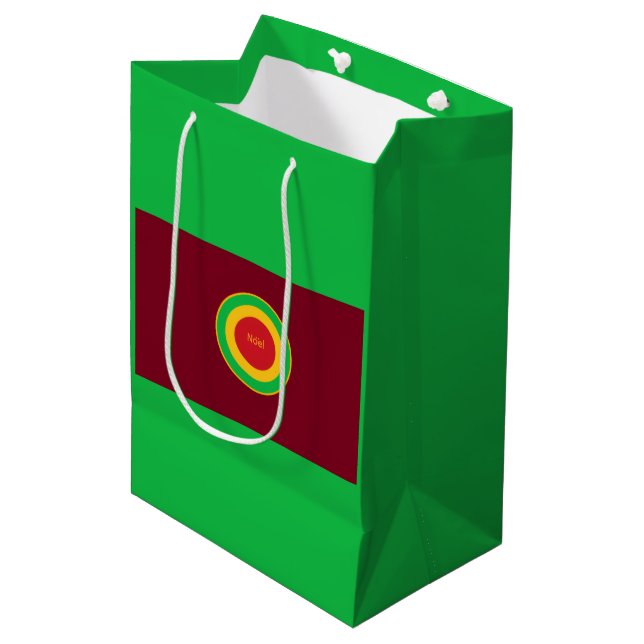 French Christmas  Medium Gift Bag (Front Angled)