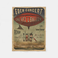 French Circus Poster Of Two Performers In Airship