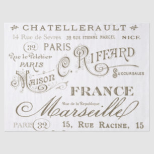 french city names  tissue paper