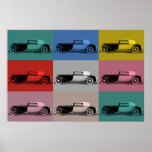 French classic car pop art poster<br><div class="desc">Digital art,  inspired by an advertisement for a French classic sports automobile.</div>
