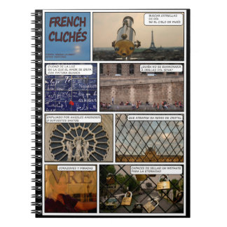 French Clichés Notebook black background