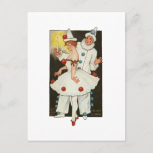 French Clowns Postcard