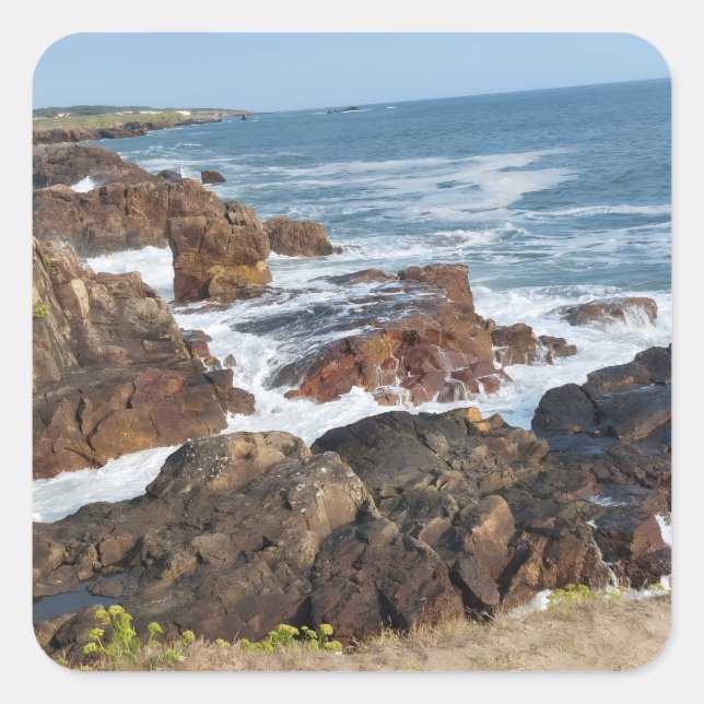 French coastline in Vendée Square Sticker (Front)
