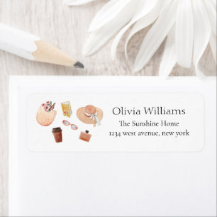 French Coffee Picnic Baby shower Return Address