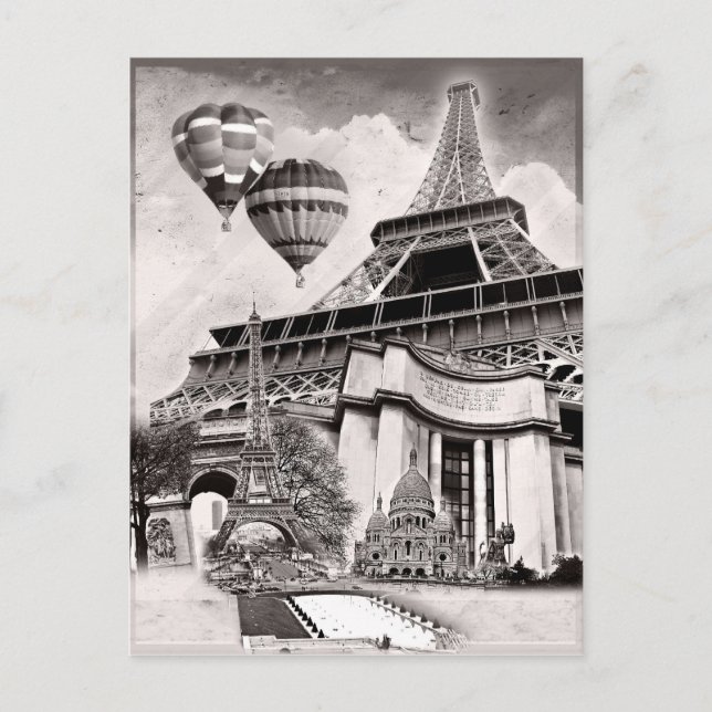 French Collage v1 Postcard (Front)