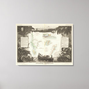 French Colonies in Africa Canvas Print