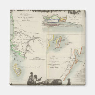 French Colonies in Africa Magnet