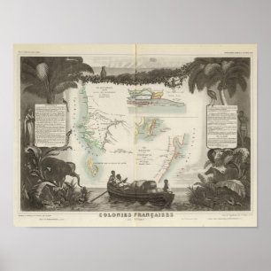French Colonies in Africa Poster