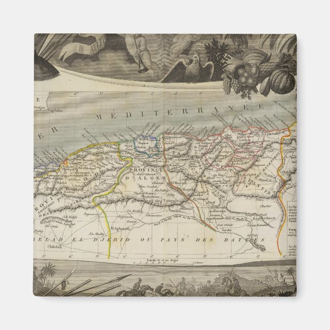 French colony Algeria Magnet (Front)