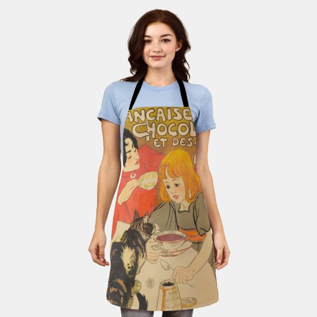 French Company of Chocolates and Teas, Art Nouveau Apron (Worn)