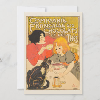 French Company of Chocolates and Teas, Art Nouveau Invitation