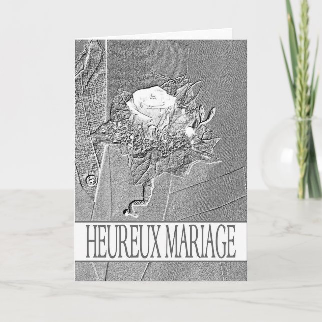 french congratulations on wedding day card (Front)