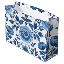 French Cottagecore Blue Floral Patterns