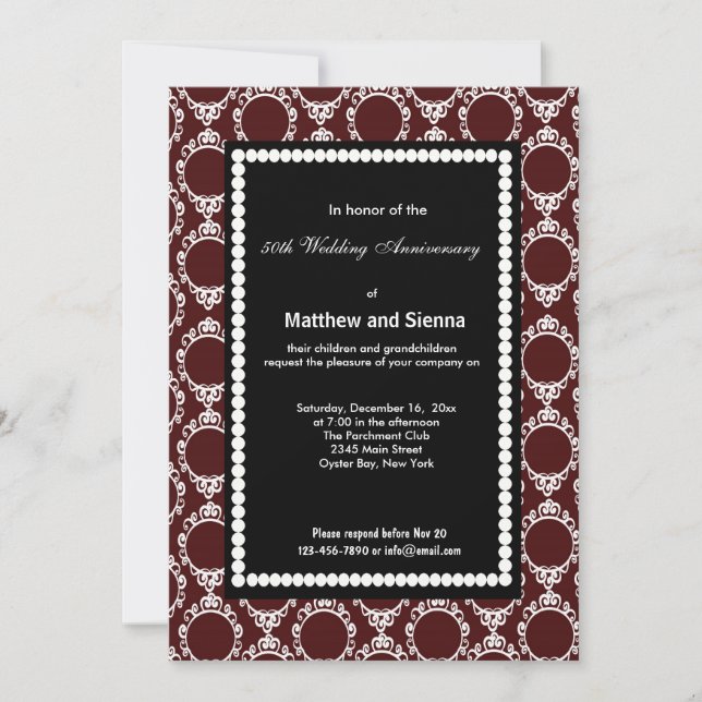French Country Anniversary Invitation (Front)