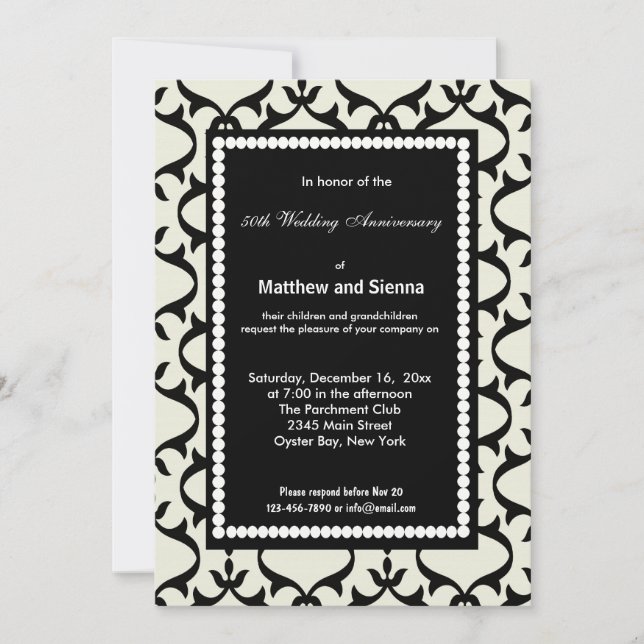 French Country Anniversary Invitation (Front)