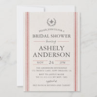 French Country Bridal Shower Invitation Card
