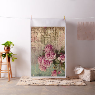 French country chic,shabby chic, pink roses, flora fabric