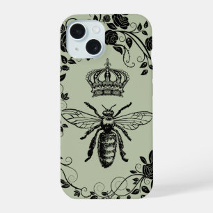 french country chic victorian crown queen bee iPhone 15 case