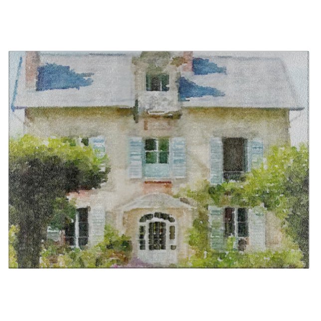 French Country Cottage in Provence Cutting Board (Front)
