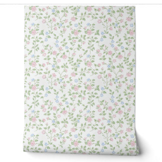 French country delicate flowers wallpaper