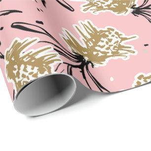 French country Ditsy Cottage Floral - kamo pink Wrapping Paper