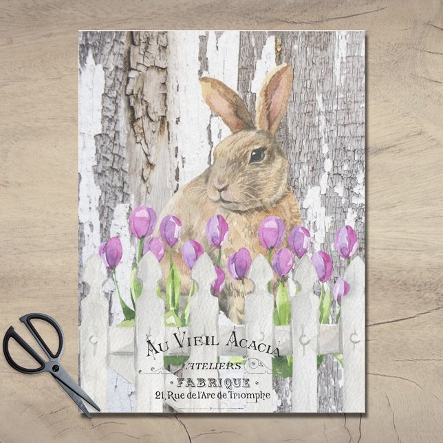 French Country Farm Bunny craft Tissue Paper (Creator Uploaded)
