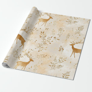 French Country Fawn Pattern Wrapping Paper