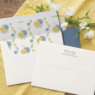French Country Garden Wedding Return Address Envelope